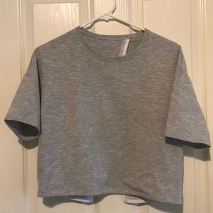 Lululemon Heather gray crop top
